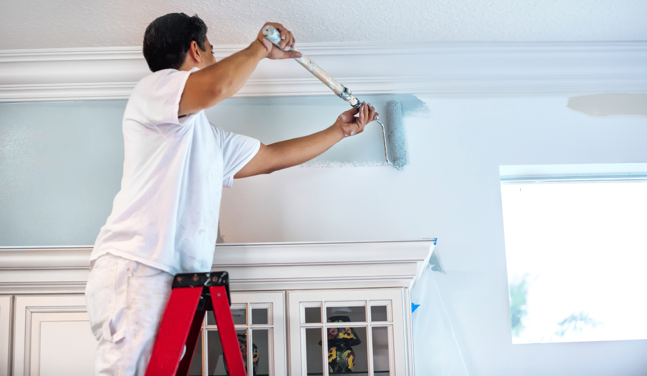 Top Tips For Painting High Ceilings And Hard-To-Reach Places